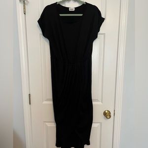 Long black dress with front slit - size large